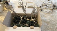 Department 56 trees - birch trees and pine trees