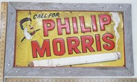Philip Morris Painted Tin Sign