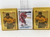 3 Nicklas Lidstrom rookie hockey cards