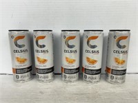 5 cans of Celsius live fit sparking orange best