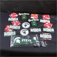 Michigan State Spartans buttons, ornaments and