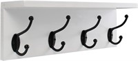 $22  Pine Wood Coat Rack  16x5x4 inches  White