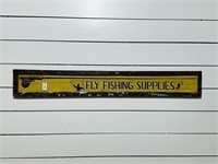 Painted Wooden Fly Fishing Trade Sign