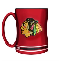 Red Chicago Blackhawks Sculpted Relief Mug