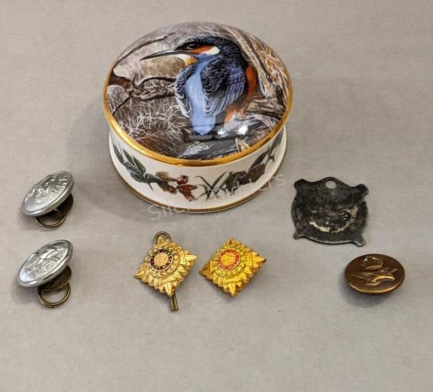 Military Buttons, Lidded Container