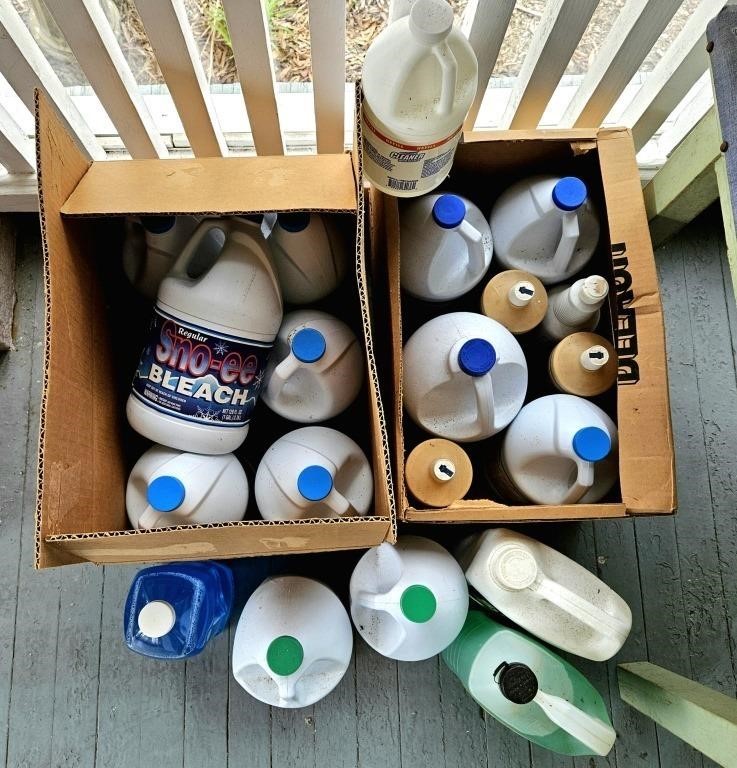 Lot of Bleach and Cleaning Supplies