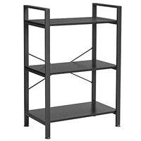 BEWISHOME 3 Tier Bookshelf Open Organizer, Black