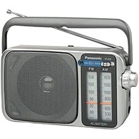 Panasonic RF-2400D AM/FM Radio, Silver (SHOWCASE)