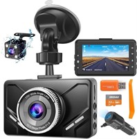 Dash Cam Front and Rear with 32G SD Card,ERIDAX