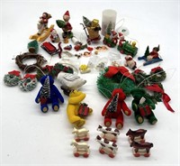 Mini Wooden Farm Animals, Colorful Bear Ornaments,