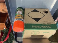6 cans of flurescent orange rustoleum spray paint