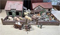 Awesome W. German Made Miniature Farm w/Couple & A