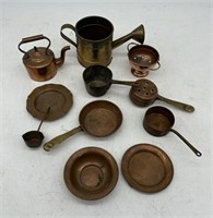 Brass Dollhouse Miniatures, Measuring Cups, Egg Pa