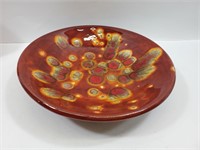 Vintage 9" Ceramic Bowl Awesome Glaze