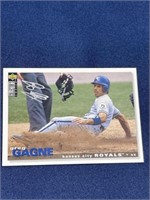 Greg Gagne silver signature baseball card