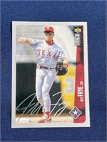 Jeff Frye silver signature baseball card Texas