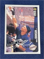 Brian Johnson silver signature baseball card San