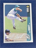 Kurt Abbott silver signature baseball card