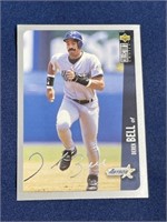 Derek Bell Silver signature baseball card Astros