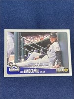 John Vanderwal silver signature baseball card