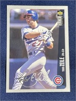 Todd Zeile Silver signature baseball card Cubs