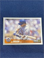Rico Brogna silver signature baseball card Mets