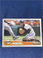 Kurt Manwaring silver signature baseball card