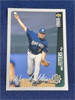 Mike Fetters silver signature baseball card