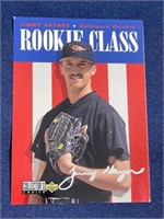 Rookie Jimmy Haynes signature baseball card
