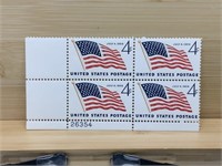 1959 4 Cent US Postage Stamp Block