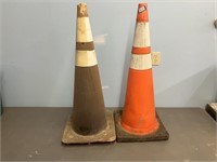 (2) 34 inch high traffic cones