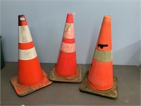 (3) 27 inch traffic cones