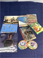 Miscellaneous football, movie, and media pogs and