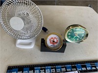 2 Clocks & Fan