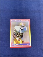 1990 Lynn James rookie Nfl trading card