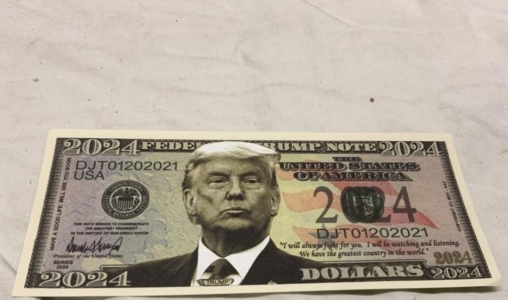 2024 Donald Trump Souvenir Dollar Note