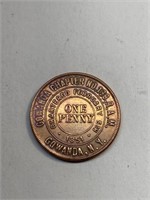 Fraternal lodge coin one penny token