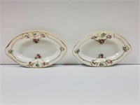 NIPPON 2 Little Oval Dishes Butter Pats
