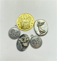 Angel coin token charm lot