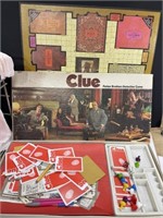 1972 clue board game Parker Brothers detective