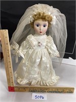 Wedding doll with stand porcelain