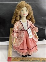 Porcelain doll Susan Gibson with stand