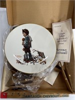 1978 Norman Rockwell plate  mint end of Christmas