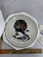 1981 Norman Rockwell plate the alarm firefighter