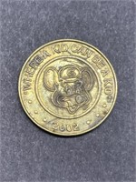 2002 Chuck E cheese game token where a kid can be