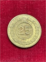 25 cent gaming token coin