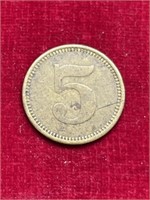 5 cent token