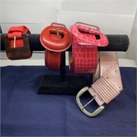 Pink and red belt lot