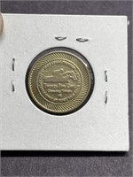 Gambling token, 25 cent gaming, man on horse coin
