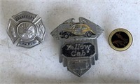 2 Badges (Yellow Cab & Cranberry V.F.C.)